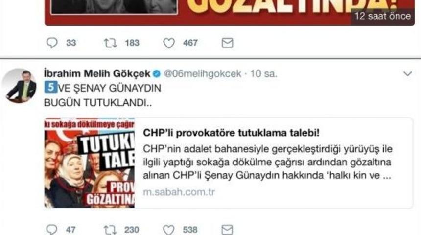 Melih G&ouml;k&ccedil;ek: "şenay G&uuml;naydın&rsquo;ın Foyası B&ouml;yle Ortaya &Ccedil;ıktı&rdquo;