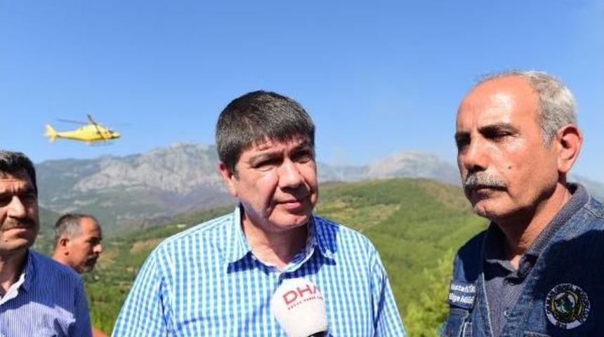 Alanya'da Turistik B&ouml;lgede Makilik Yangını (4)