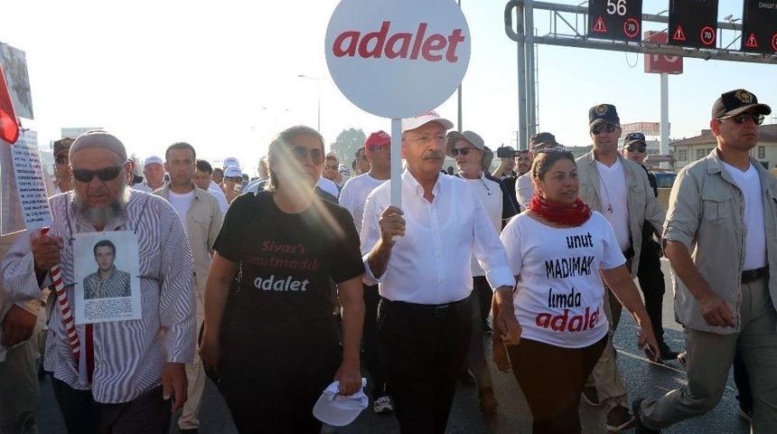 Kılı&ccedil;daroğlu, Adalet Y&uuml;r&uuml;y&uuml;ş&uuml;&rsquo;n&uuml;n 18. G&uuml;n&uuml;nde İlk Molayı Verdi