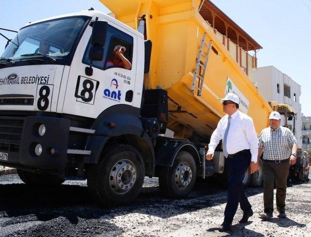 Fadıloğlu, Asfalt Çalışmalarını Yerinde İnceledi 1