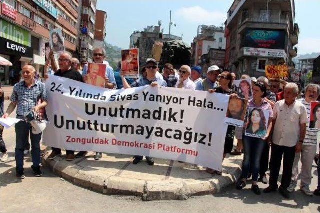 Madımak Oteli&rsquo;Nde &Ouml;lenler Zonguldak&rsquo;Ta Anıldı 3