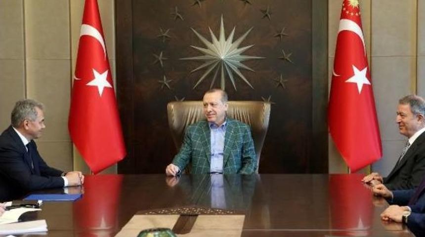 Erdoğan, Rusya Savunma Bakanı Şoygu'yu Kabul Ediyor (2)