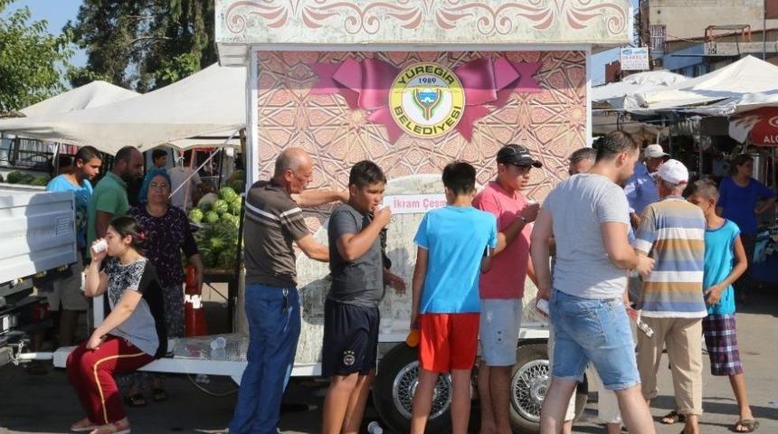Sıcaktan Bunalan Adanalılara Soğuk Limonata &Ccedil;eşmesi Hizmeti