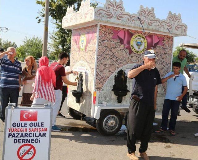 Sıcaktan Bunalan Adanalılara Soğuk Limonata Çeşmesi Hizmeti