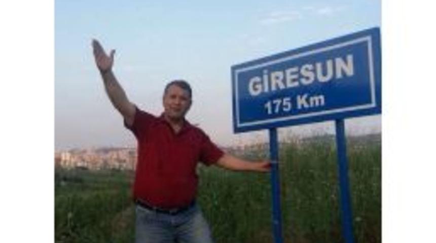 Karadeniz Sahil Yolu&rsquo;na Vatandaş Eliyle &lsquo;giresun Tabelası&rsquo; Dikildi