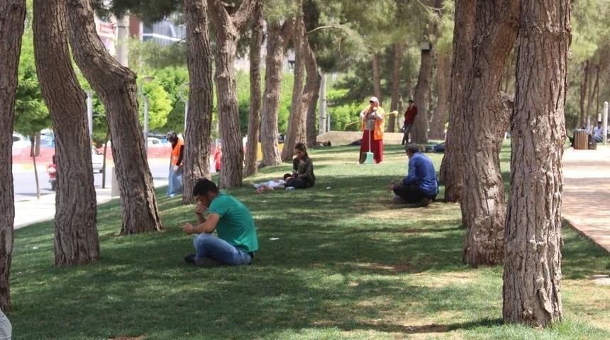 Mardin&rsquo;de Sıcaklık Arttı, Vatandaşlar Parkları Mesken Tuttu