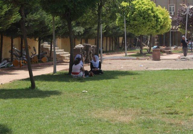 Mardin’de Sıcaklık Arttı, Vatandaşlar Parkları Mesken Tuttu 1