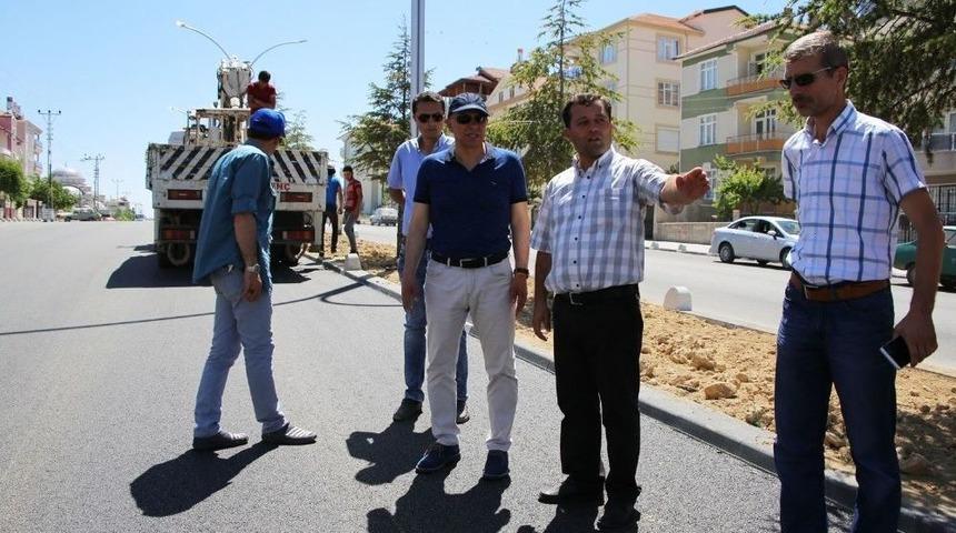 Alparslan T&uuml;rkeş Bulvarında Asfaltlama &Ccedil;alışması