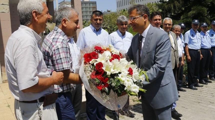 Akdeniz Kaymakamı Ve Belediye Başkanı Pamuk, G&ouml;revine Başladı