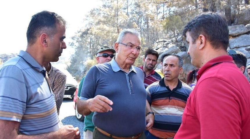 Deniz Baykal, Alanya&rsquo;da Yangında Zarar G&ouml;ren Alanları Gezdi