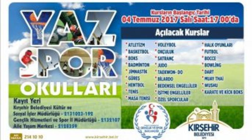 Yaz Spor Okulları Açılıyor
