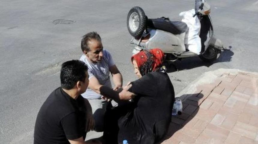 Kazada Yaralanan Eşini Taksiyle Eve G&ouml;ndermek Istedi