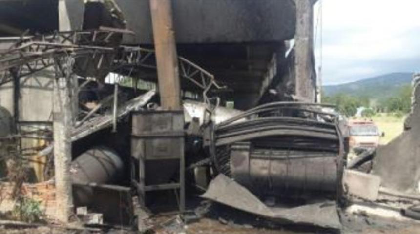 Susurluk'ta Deri Fabrikasında Korkutan Patlama