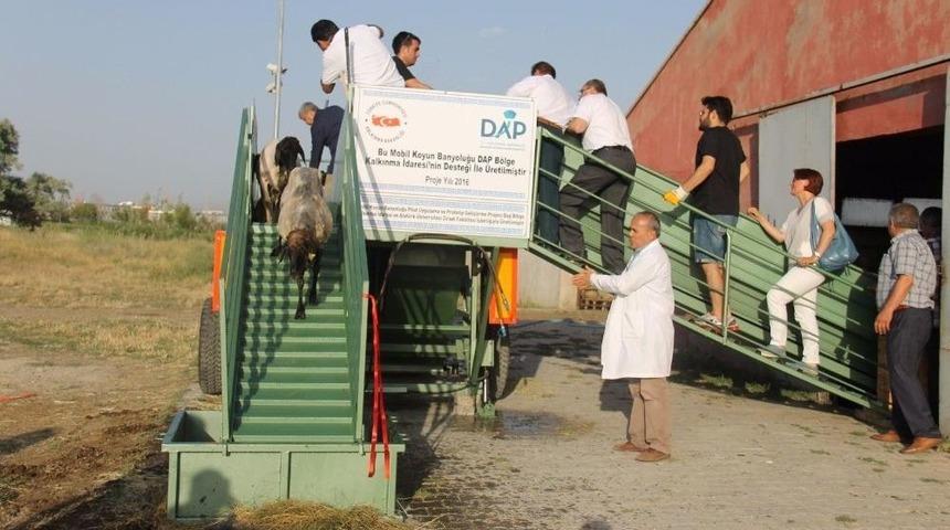 Van&rsquo;da &lsquo;mobil Koyun Banyoluğu&rsquo; &Uuml;retildi
