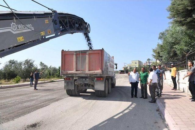 Başkan Çetin, Asfalt Çalışmalarını Denetledi