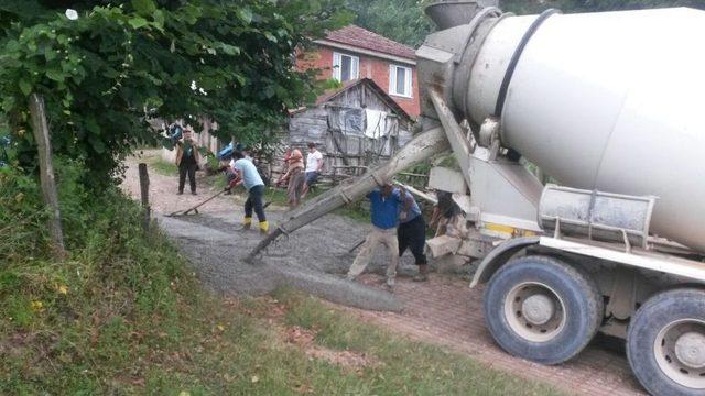 Fatsa’da Beton Yol Çalışması