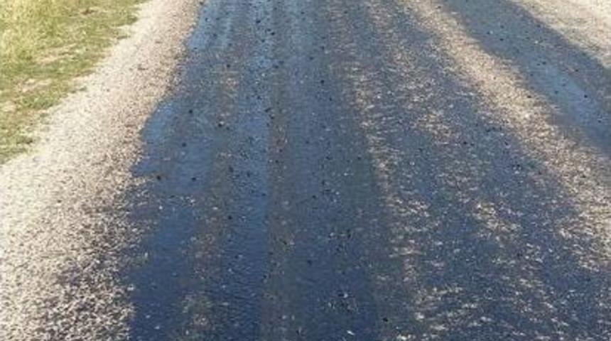 &Ouml;zel İdare, Asfaltı Eriyen K&ouml;y Yollarında Elek Altı &Ccedil;alışması Yapıyor