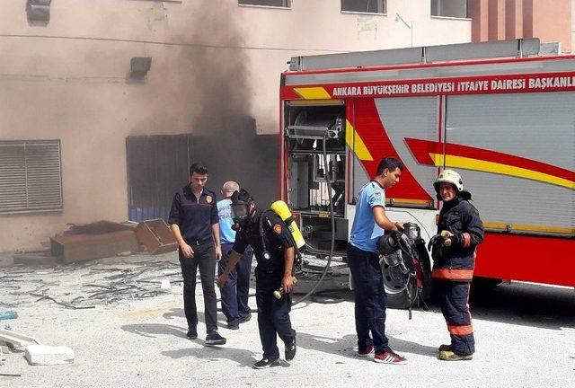 Yanan Binada Bulunan Yavru Köpekleri İtfaiye Ekipleri Kurtardı