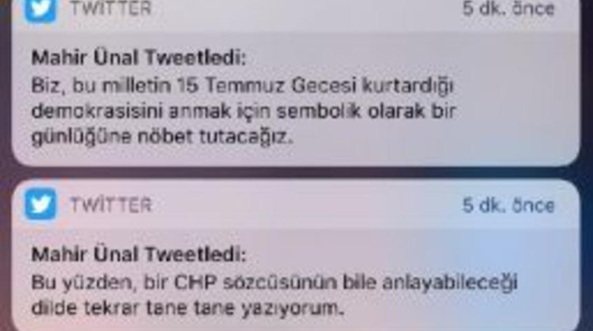 Ak Partili &Uuml;nal, Chp'li Tezcan'a Cevap Verdi