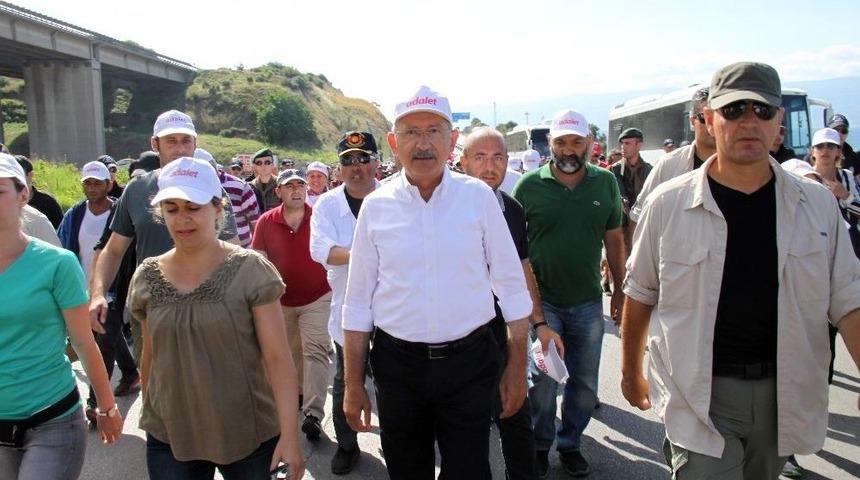 Kılı&ccedil;daroğlu, Adalet Y&uuml;r&uuml;y&uuml;ş&uuml;&rsquo;n&uuml;n 20. G&uuml;n&uuml;nde İlk Molayı Verdi