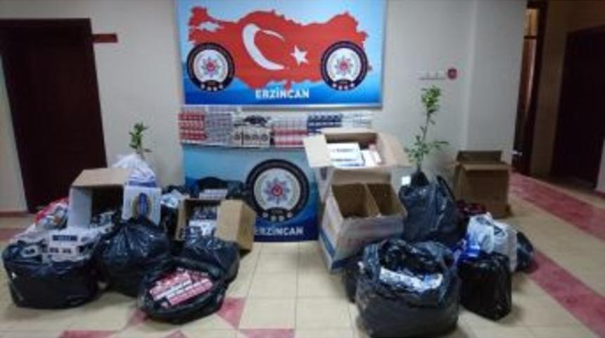 Erzincan&rsquo;da Ka&ccedil;ak Sigara Operasyonu
