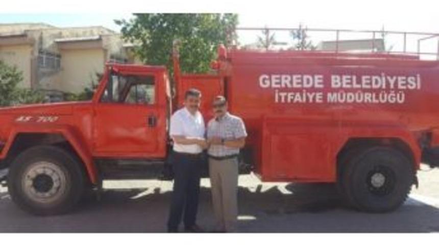 Gerede Belediyesi&rsquo;nden Karacasu&rsquo;ya Hibe İtfaiye Aracı