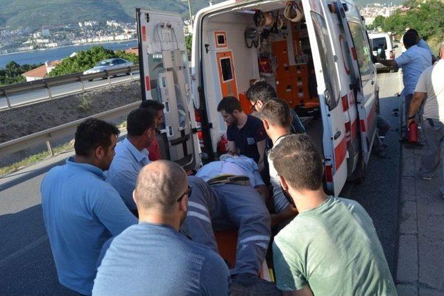 Gemlik Jandarma Rampasında Kaza: 2 Yaralı 2