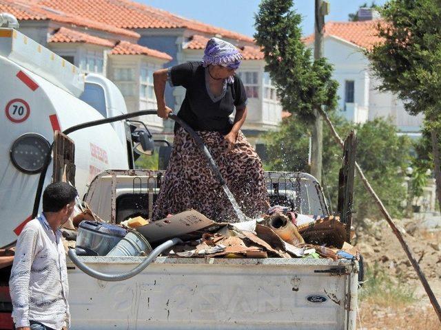 Çeşme’de Hurdacılara Çadır Operasyonu