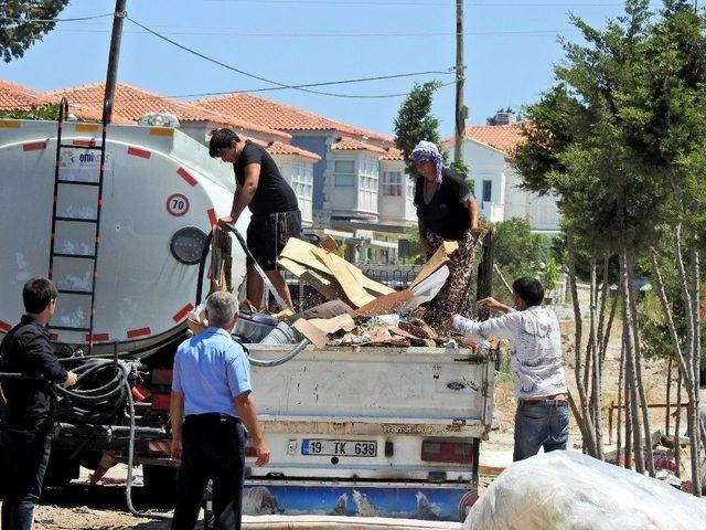 Çeşme’de Hurdacılara Çadır Operasyonu