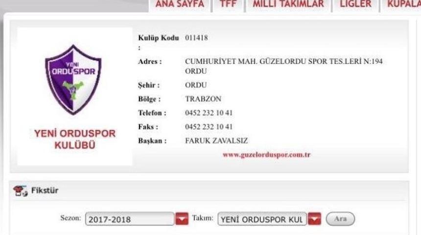 Ordu Futbol Kul&uuml;b&uuml;&rsquo;n&uuml;n Yeni Adı &rsquo;yeni Orduspor&rsquo; Oldu