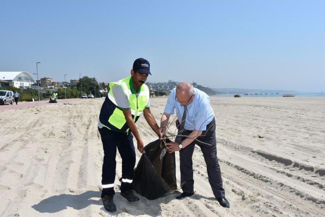 Tekirdağ&rsquo;da Plajlarda Kapsamlı Temizlik