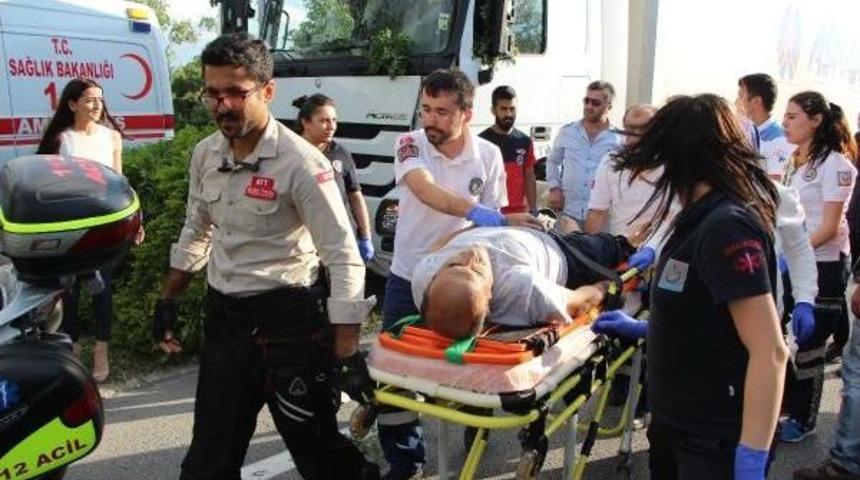 S&uuml;r&uuml;c&uuml;s&uuml; Kalp Krizi Ge&ccedil;iren Tır, Ref&uuml;jdeki Ağaca &Ccedil;arptı