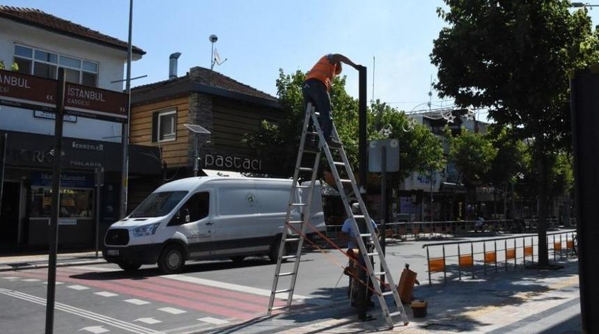 İstanbul Caddesinde Yaya Korkulukları Kaldırıldı