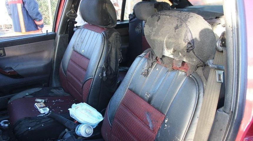 İ&ccedil;inde &Ccedil;akmak &Ccedil;akılan Lpg&rsquo;li Ara&ccedil; Alev Aldı: 1 Yaralı