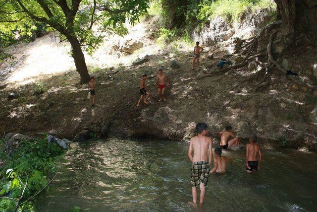 Beytüşşebap’ta Çocuklar Derelere Akın Etti