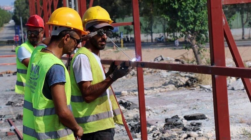 Kepez- Santral&rsquo;de Şantiyeler Kuruluyor