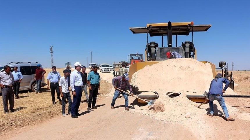 Kavurucu Sıcakta Yol &Ccedil;alışması
