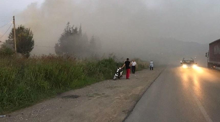 Kau&ccedil;uk Fabrikasında Yangın