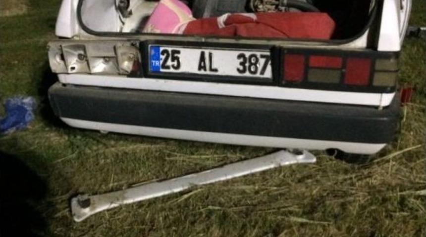 Aşkale&rsquo;de Trafik Kazası: 1 &Ouml;l&uuml;, 4 Yaralı