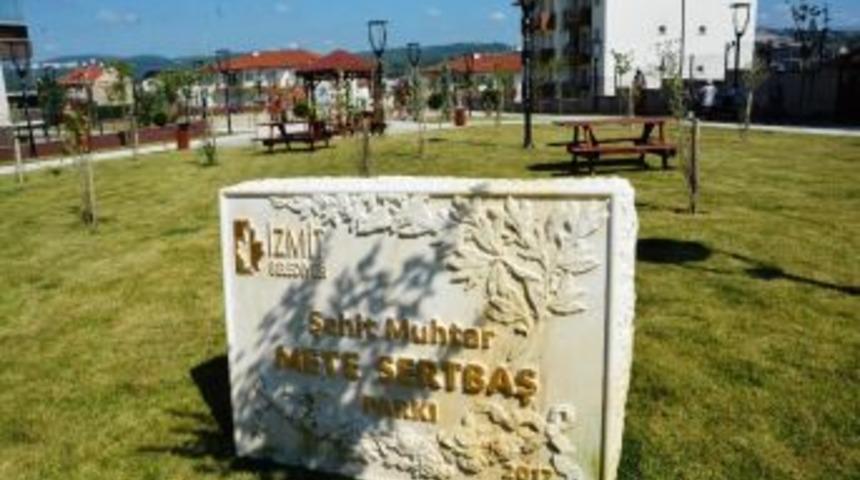 15 Temmuz Şehidi Muhtar İ&ccedil;in İzmit&rsquo;te Park Yapıldı