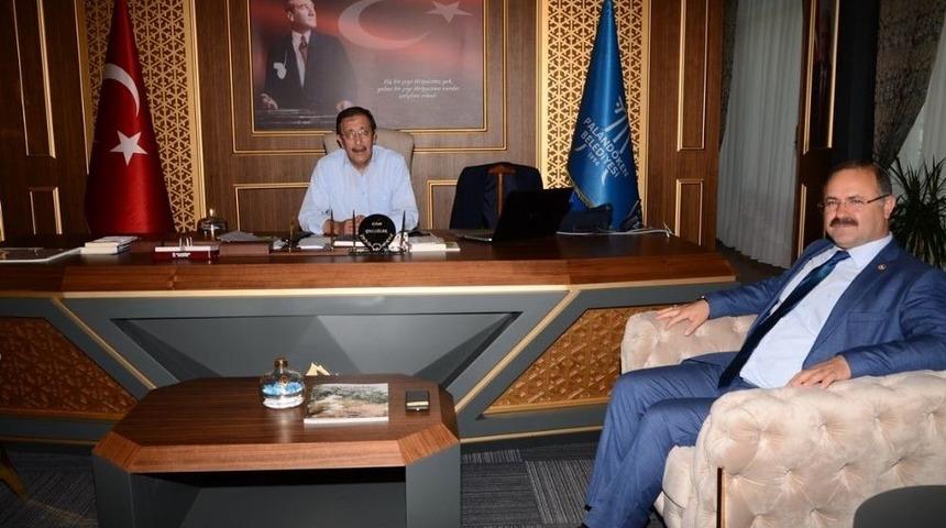 Milletvekili Delig&ouml;z, Paland&ouml;ken Belediyesini Ziyaret Etti