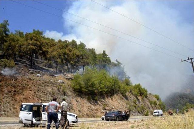 Isparta'da Yolcu Otobüsünde Yangın (3)