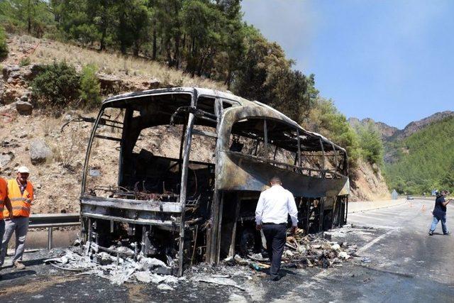 Yolcu Otobüsünde Yangın