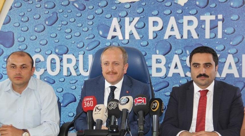 Ak Parti &Ccedil;orum İl Başkanı Mehmet Karadağ;
