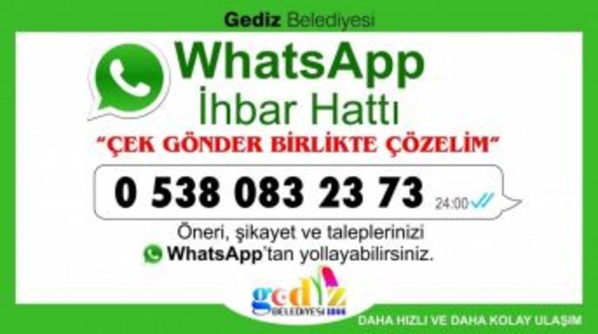 Gediz Belediyesi Whatsapp İhbar Hattı Kurdu