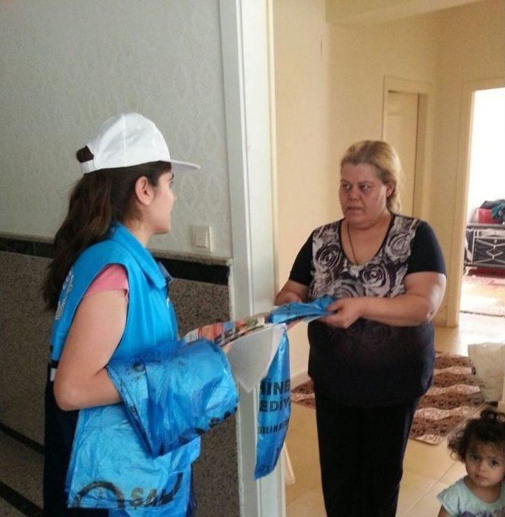 Şahinbey’de Geri Dönüşüm Bilinci Kapı Kapı Dolaşılarak Anlatılıyor G3