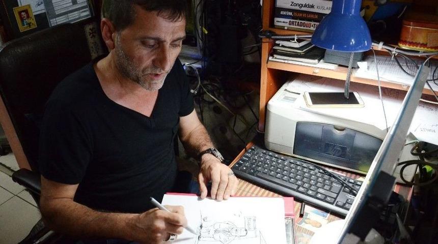 (&ouml;zel Haber) Kentin Sorunlarını Karikat&uuml;rle Anlatıyor