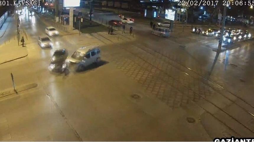 Gaziantep&rsquo;te Kazalar Mobese Kameralarına Yansıdı