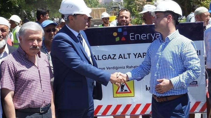 Sultanhanı Beldesinde Doğalgaz Altyapı Temeli T&ouml;renle Atıldı