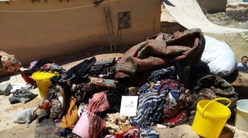 Darende&rsquo;de Yanan Evde Maddi Hasar Meydana Geldi